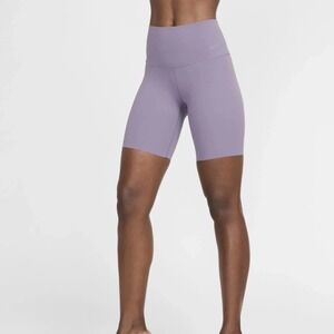 NEW Nike Zenvy Small Women Purple HighRise 8" InfinaSoft Biker Shorts DQ6003-522